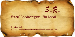 Staffenberger Roland névjegykártya